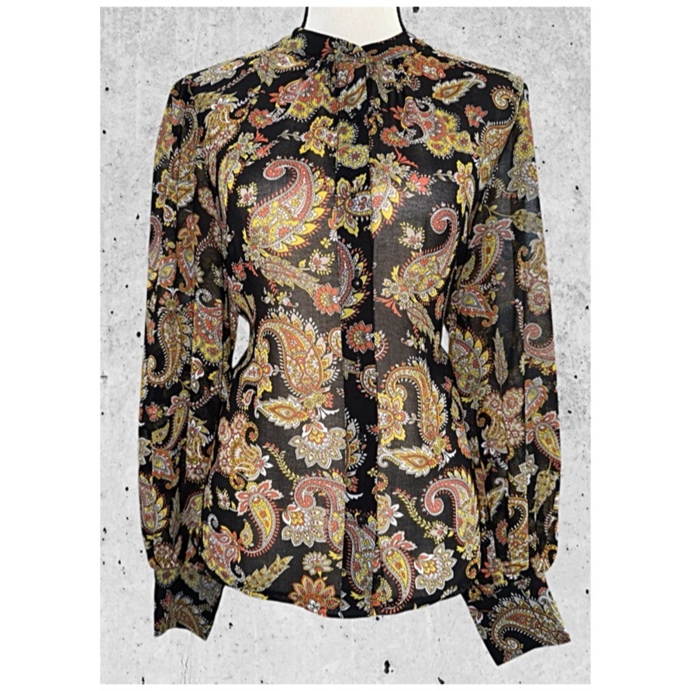 PAISLEY PRINT BLOUSE